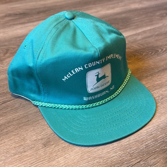 Vintage John Deere Snapback / Trucker Style / Rope / Teal - Picture 3 of 7